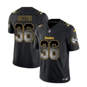 6861b84eef5a8_1 Men's Pittsburgh Steelers #36 Jerome Bettis Black 2023 F.U.S.E. Smoke Vapor Untouchable Limited Stitched Jersey