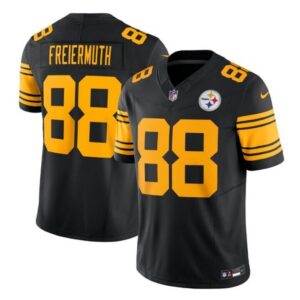 6861b864bc635_1 Men's Pittsburgh Steelers #88 Pat Freiermuth Black 2023 F.U.S.E. Vapor Color Rush Limited Stitched Jersey