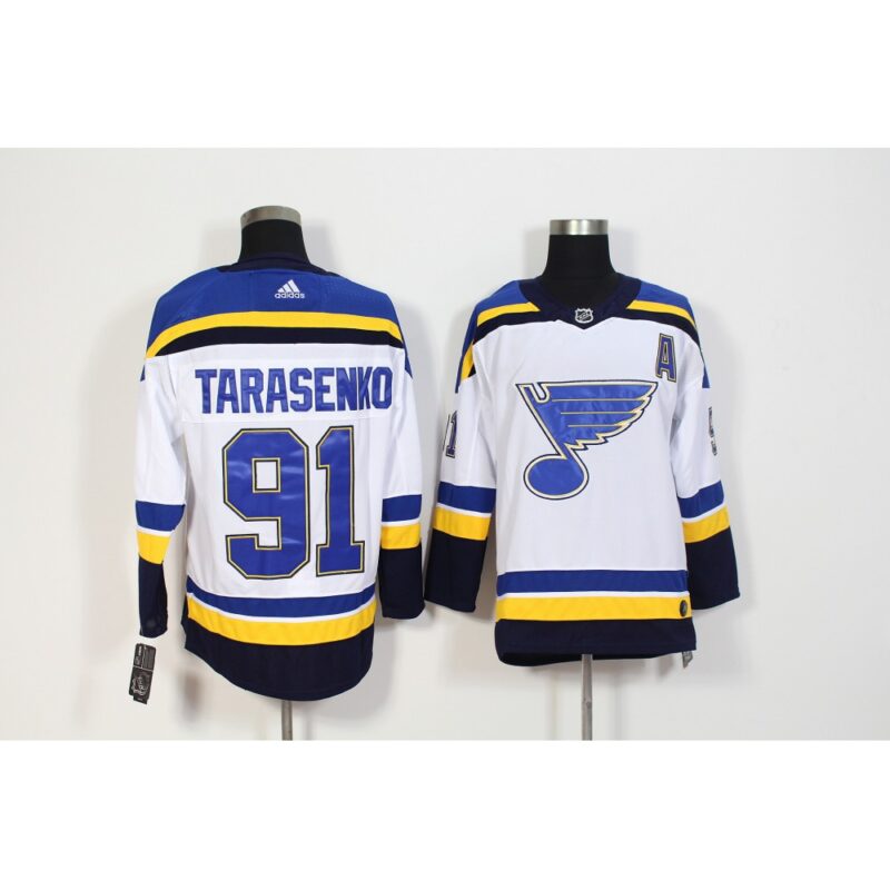 6861b881429e4_1 Men's St. Louis Blues #91 Vladimir Tarasenko White Stitched NHL Jersey