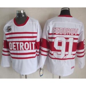 6861b8d8b561c_1 Red Wings #91 Sergei Fedorov White 75TH CCM Stitched NHL Jersey