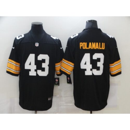 6861b8e1d609b_1 Men's Pittsburgh Steelers #43 Troy Polamalu Black Stitched Jersey