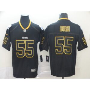 6861b8e516c80_1 Men's Pittsburgh Steelers #55 Devin Bush Black NFL Lights Out Color Rush Stitched NFL Jersey