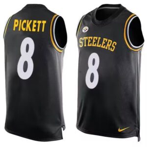 6861b8ee9193b_1 Men's Pittsburgh Steelers #8 Kenny Pickett Black Tank top Stitched Jersey