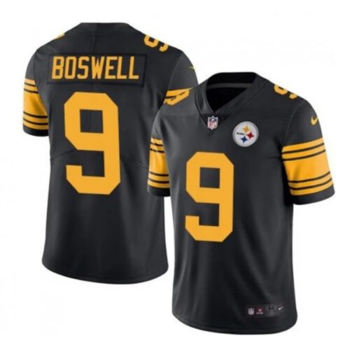 6861b8f1b1216_1 Men's Pittsburgh Steelers #9 Chris Boswell Black Vapor Color Rush Stitched Jersey