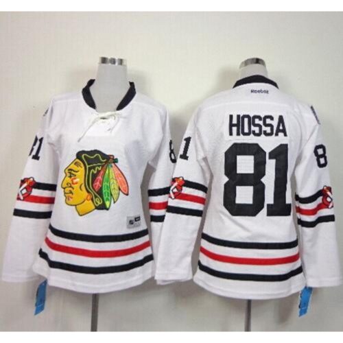6861b91b1561a_1 Blackhawks #81 Marian Hossa White 2015 Winter Classic Women's Stitched NHL Jersey