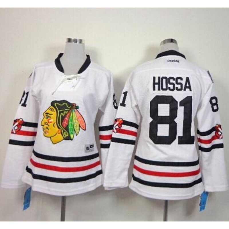 6861b91b1561a_1 Blackhawks #81 Marian Hossa White 2015 Winter Classic Women's Stitched NHL Jersey