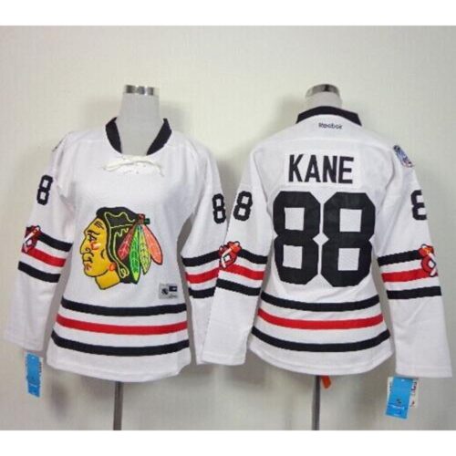 6861b94602f11_1 Blackhawks #88 Patrick Kane White 2015 Winter Classic Women's Stitched NHL Jersey