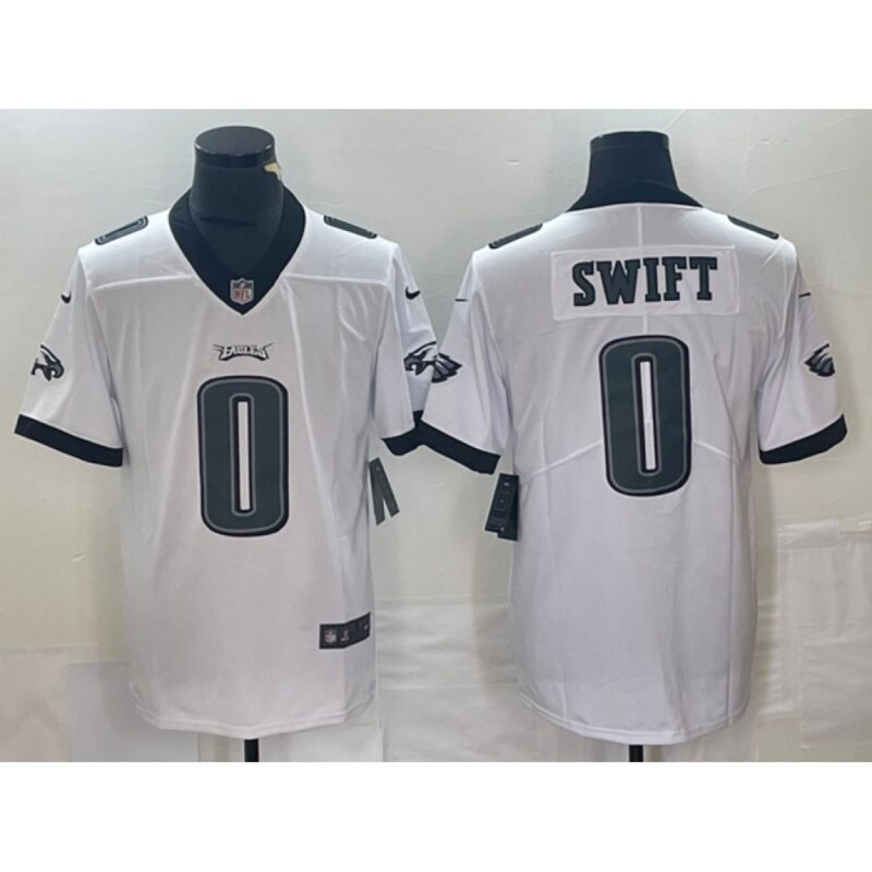 6861b96d0243d_1 Men's Philadelphia Eagles #0 D'Andre Swift White Vapor Limited Stitched Football Jersey