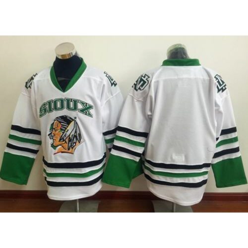 6861b96fe751b_1 Blackhawks Blank White Sioux Stitched NHL Jersey