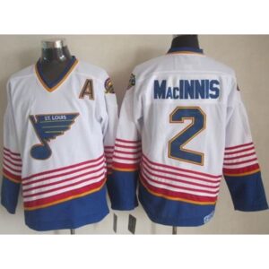 6861b97664057_1 Blues #2 Al MacInnis White/Light Blue CCM Throwback Stitched NHL Jersey