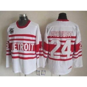 6861b99bd0499_1 Red Wings #24 Bob Probert White CCM Throwback 75TH Stitched NHL Jersey