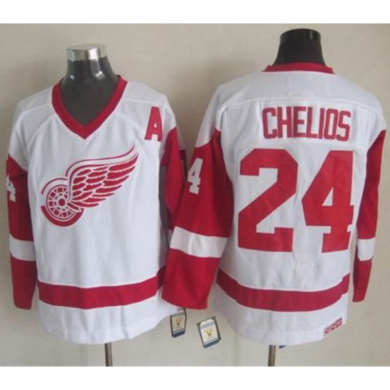 6861b99f4b8f9_1 Red Wings #24 Chris Chelios White CCM Throwback Stitched NHL Jersey