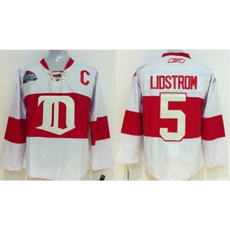 6861b9c488ea6_1 Red Wings #5 Nicklas Lidstrom White Winter Classic Stitched Youth NHL Jersey