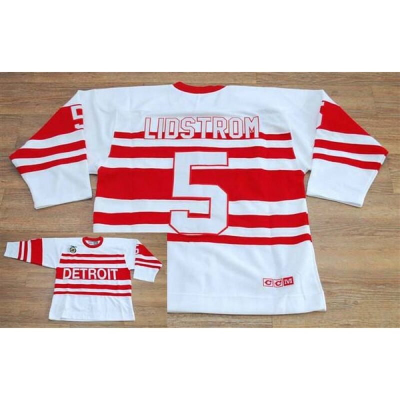 6861b9c7c297c_1 Red Wings #5 Nicklas Lidstrom White CCM Throwback 75TH Stitched NHL Jersey