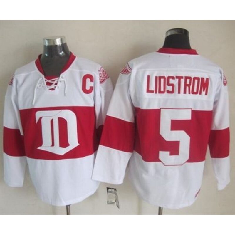 6861b9ce55a29_1 Red Wings #5 Nicklas Lidstrom White Winter Classic CCM Throwback Stitched NHL Jersey