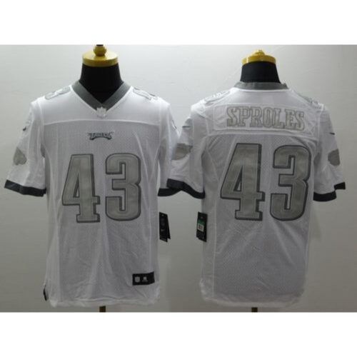 6861b9e000696_1 Eagles #43 Darren Sproles White Men's Stitched NFL Limited Platinum Jersey