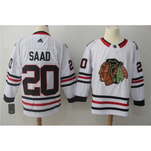 6861ba5a8b408_1 Men's Chicago Blackhawks #20 Brandon Saad White Stitched NHL Jersey