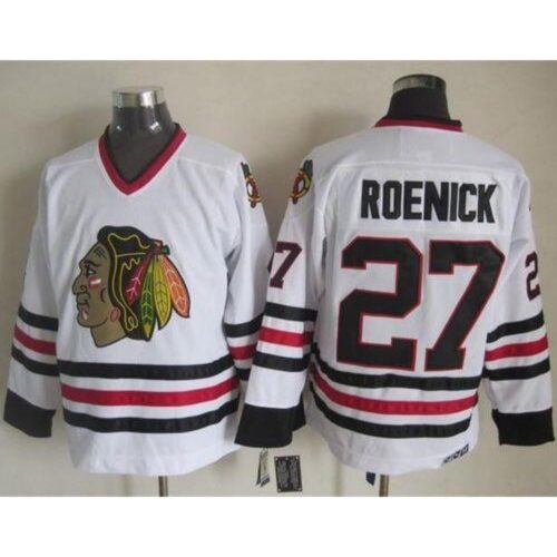 6861ba67962b9_1 Blackhawks #27 Jeremy Roenick White CCM Throwback Stitched NHL Jersey