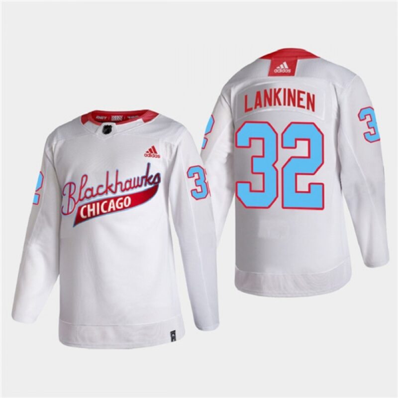 6861ba754fba2_1 Men's Chicago Blackhawks #32 Kevin Lankinen 2022 Community Night White Stitched Jersey