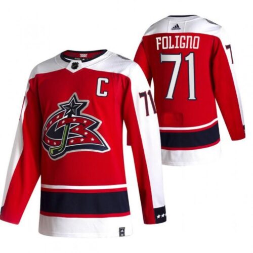 6861bb121d9b2_1 Men's Columbus Blue Jackets #71 Nick Foligno 2020-21 Red Reverse Retro Stitched Jersey