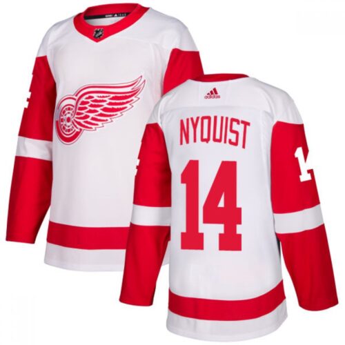 6861bb1ba9bfa_1 Men's Detroit Red Wings #14 Gustav Nyquist White Stitched NHL Jersey
