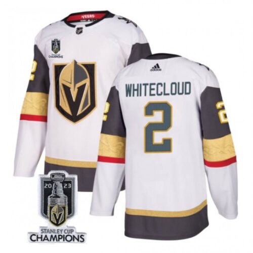 6861bb487d2c3_1 Men's Vegas Golden Knights #2 Zach Whitecloud White 2023 Stanley Cup Champions Stitched Jersey