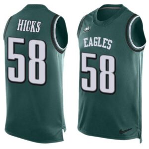 6861bb4eea521_1 Eagles #58 Jordan Hicks Midnight Green Team Color Men's Stitched NFL Limited Tank Top Jersey