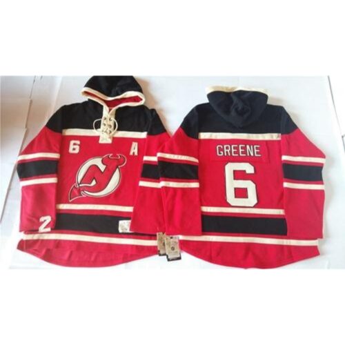 6861bb5250a9e_1 Devils #6 Andy Greene Red Sawyer Hooded Sweatshirt Stitched NHL Jersey
