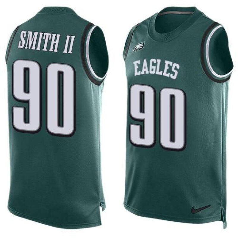 6861bbaaaa623_1 Eagles #90 Marcus Smith II Midnight Green Team Color Men's Stitched NFL Limited Tank Top Jersey