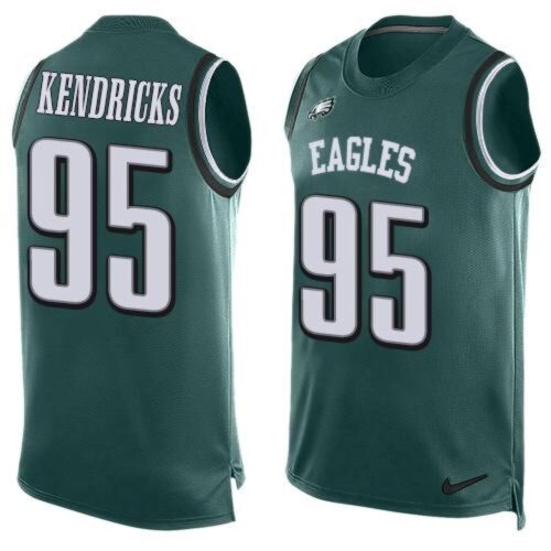 6861bbc0ad1ac_1 Eagles #95 Mychal Kendricks Midnight Green Team Color Men's Stitched NFL Limited Tank Top Jersey
