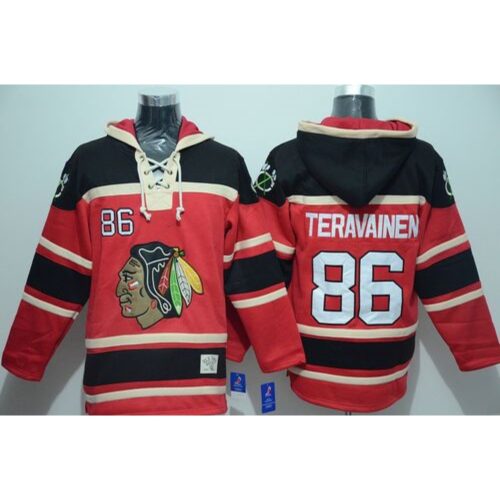 6861bbda23ad1_1 Blackhawks #86 Teuvo Teravainen Red Sawyer Hooded Sweatshirt Stitched NHL Jersey