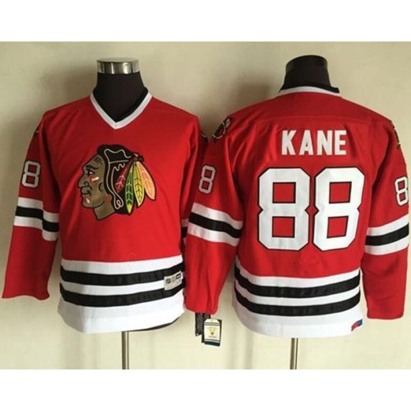 6861bbec94bfb_1 Blackhawks #88 Patrick Kane Red CCM Throwback Stitched Youth NHL Jersey