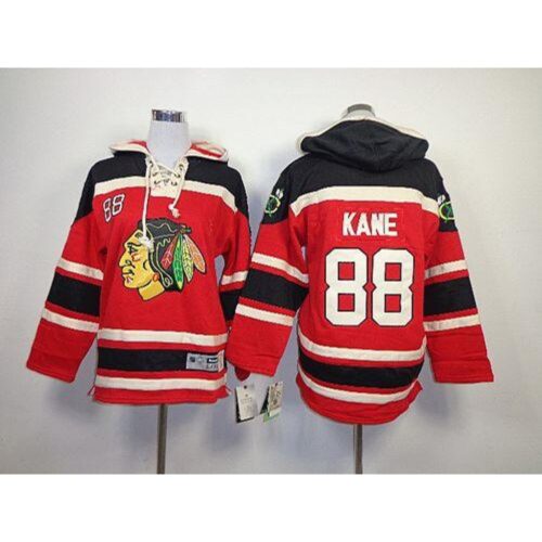 6861bc05df9ff_1 Blackhawks #88 Patrick Kane Red Sawyer Hooded Sweatshirt Stitched Youth NHL Jersey