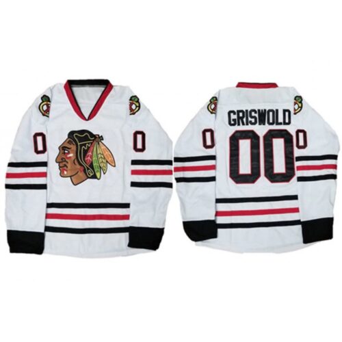 6861bc758866f_1 Men's Chicago Blackhawks #00 Clark Griswold White Stitched Jersey