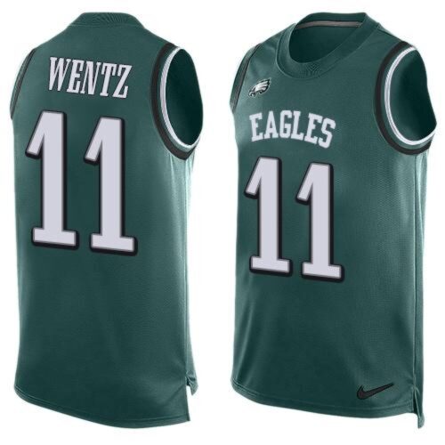 6861bc8b8f7ea_1 Eagles #11 Carson Wentz Midnight Green Team Color Men's Stitched NFL Limited Tank Top Jersey