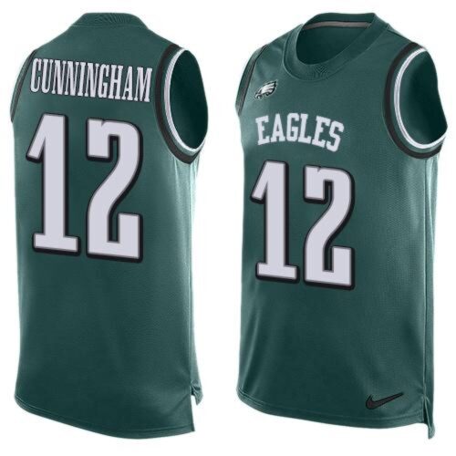 6861bc951400d_1 Eagles #12 Randall Cunningham Midnight Green Team Color Men's Stitched NFL Limited Tank Top Jersey