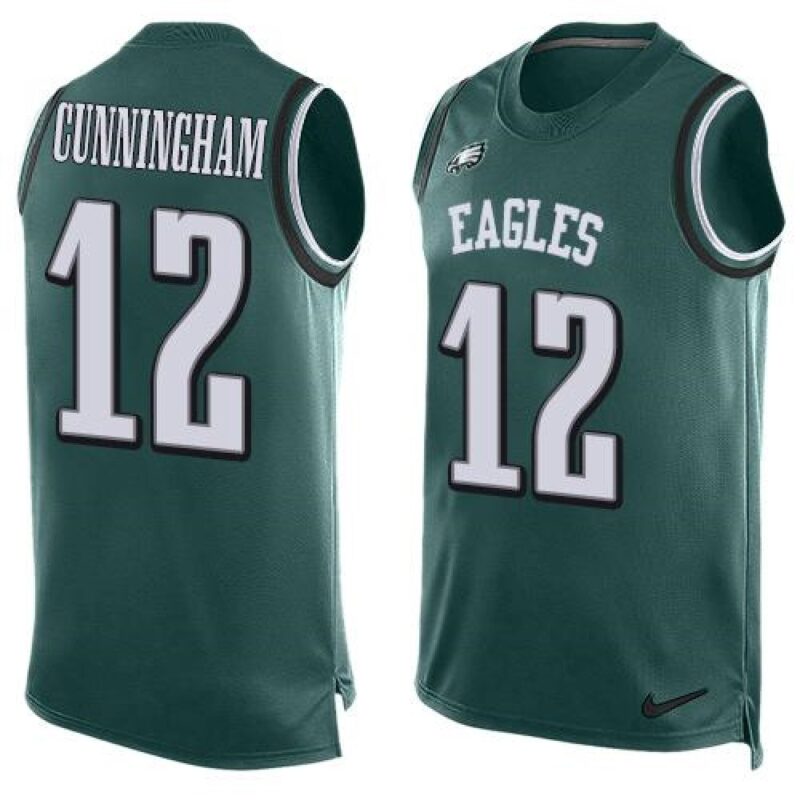 6861bc951400d_1 Eagles #12 Randall Cunningham Midnight Green Team Color Men's Stitched NFL Limited Tank Top Jersey