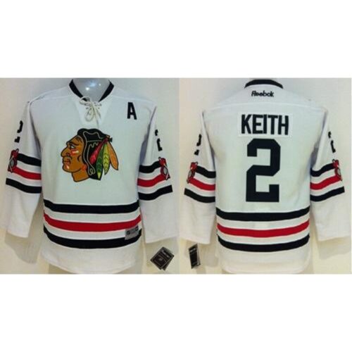 6861bcb5a4fcf_1 Blackhawks #2 Duncan Keith White 2015 Winter Classic Stitched Youth NHL Jersey