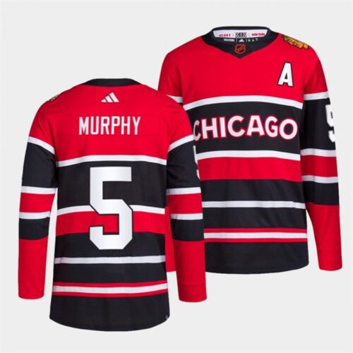 6861bce468abf_1 Men's Chicago Blackhawks #5 Connor Murphy Red Black 2022-23 Reverse Retro Stitched Jersey
