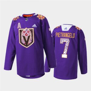 6861bd0e08bef_1 Men's Vegas Golden Knights #7 Alex Pietrangelo Purple Hispanic Heritage Warmup Stitched Jersey