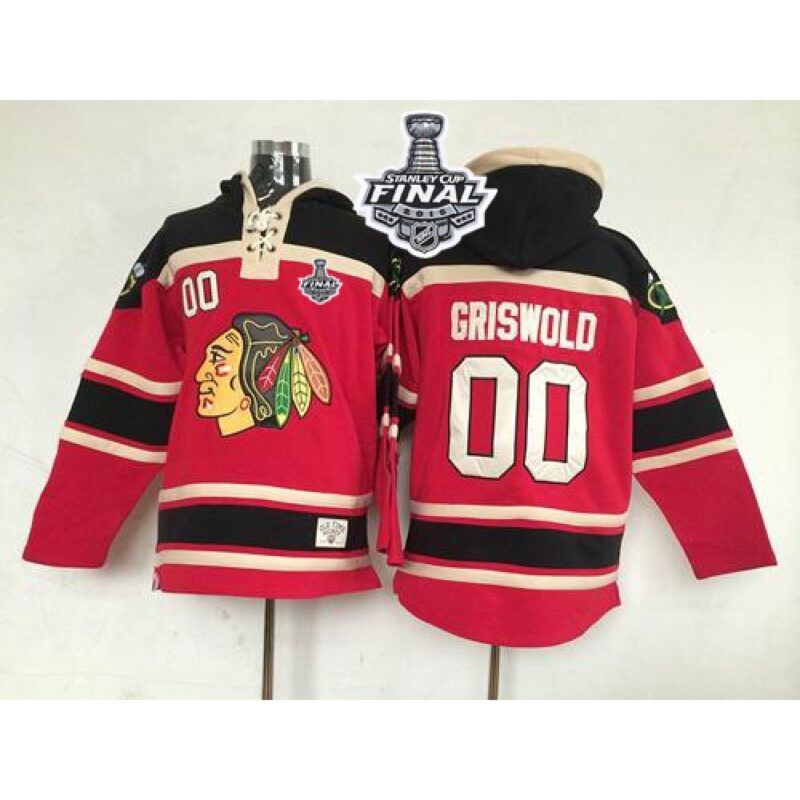 6861bd2565162_1 Blackhawks #00 Clark Griswold Red Sawyer Hooded Sweatshirt 2015 Stanley Cup Stitched NHL Jersey