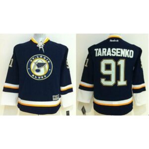 6861bdf23677f_1 Blues #91 Vladimir Tarasenko Navy Blue Alternate Stitched Youth NHL Jersey
