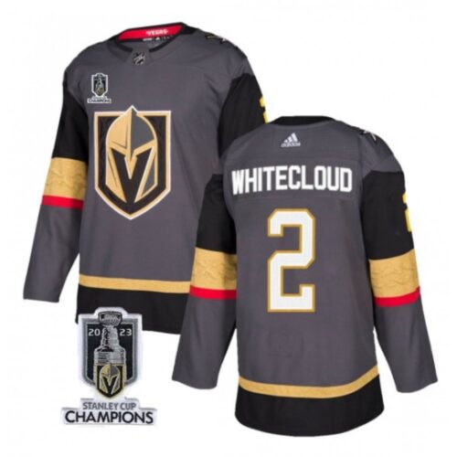 6861be769f5c5_1 Men's Vegas Golden Knights #2 Zach Whitecloud Grey 2023 Stanley Cup Champions Stitched Jersey