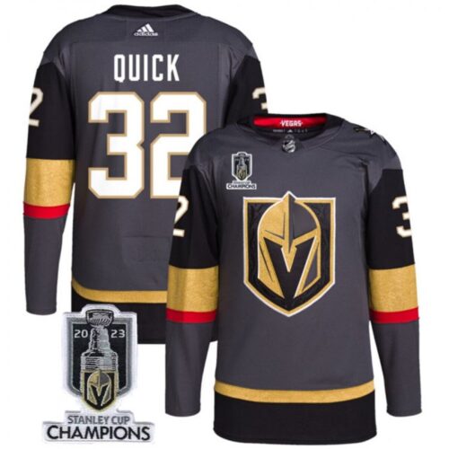 6861bea0c0777_1 Men's Vegas Golden Knights #32 Jonathan Quick Grey 2023 Stanley Cup Champions Stitched Jersey