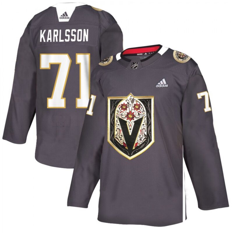 6861becf697bb_1 Men's Vegas Golden Knights #71 William Karlsson Grey Latino Heritage Night Stitched NHL Jersey