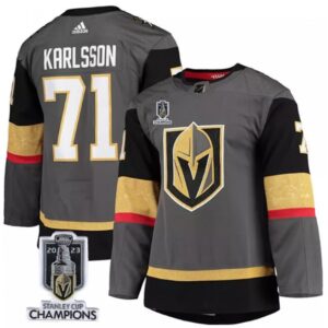 6861bed612d76_1 Men's Vegas Golden Knights #71 William Karlsson Grey 2023 Stanley Cup Champions Stitched Jersey