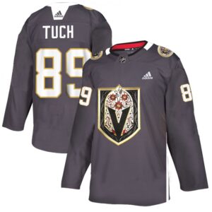 6861bef10b89e_1 Men's Vegas Golden Knights #89 Alex Tuch Grey Latino Heritage Night Stitched NHL Jersey