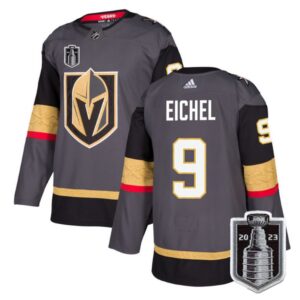 6861befb7c92f_1 Men's Vegas Golden Knights #9 Jack Eichel Grey 2023 Stanley Cup Final Stitched Jersey