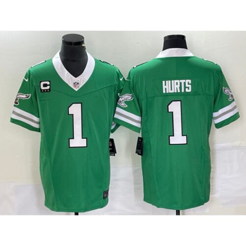 6861bf32ae908_1 Men's Philadelphia Eagles #1 Jalen Hurts Green 2023 F.U.S.E. Vapor Untouchable With 3-starC Patch Stitched Football Jersey