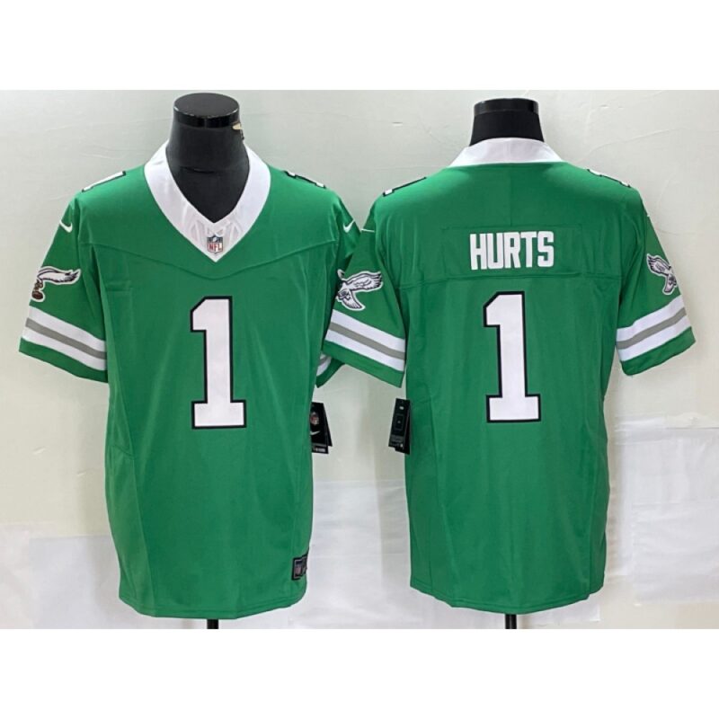 6861bf4be1c51_1 Men's Philadelphia Eagles #1 Jalen Hurts Green 2023 F.U.S.E. Vapor Untouchable Stitched Football Jersey